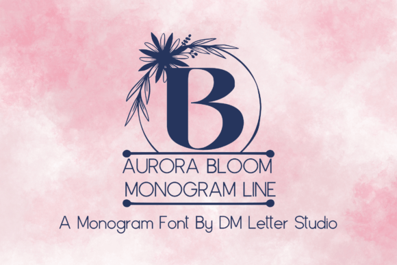 Aurora Bloom Line Monogram: A Decorative Font for Digital Branding