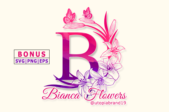 Bianca Flowers Monogram: A Decorative Font for Digital Branding