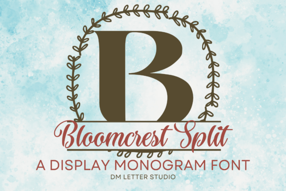 Bloomcrest Split Monogram Font