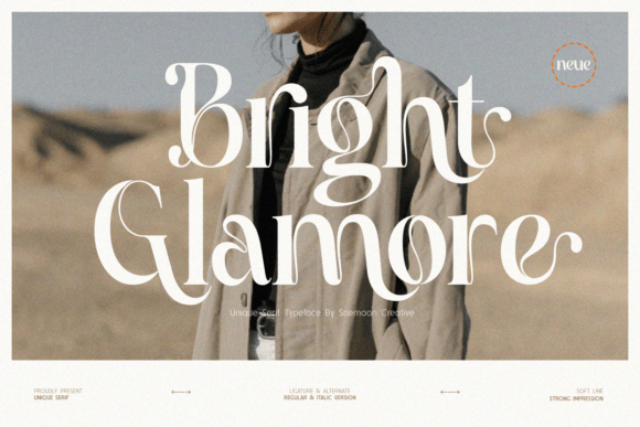 Bright Glamore: A Serif Font That Elevates Editorial Design