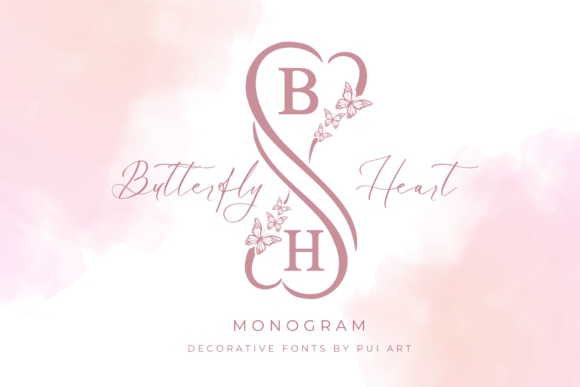 Butterfly Heart Monogram Brings Elegance to Editorial Design