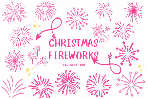 Christmas Fireworks Font: A Festive Dingbats Typeface for Brand Design
