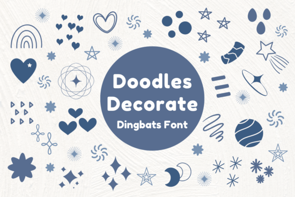Doodles Decorate: A Festive Dingbats Font for Campaign Designers