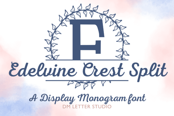 Edelvine Crest Split Monogram Font