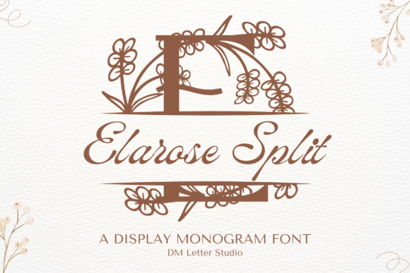 Elarose Split Monogram Font