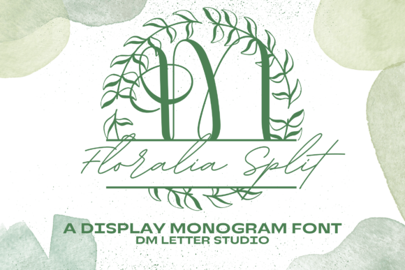 Floralia Split Monogram: A Floral Display Font