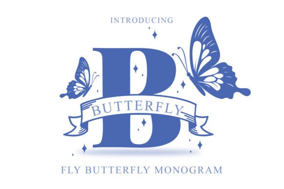 Fly Butterfly Monogram: A Decorative Font That Brings Elegance to Handmade Products
