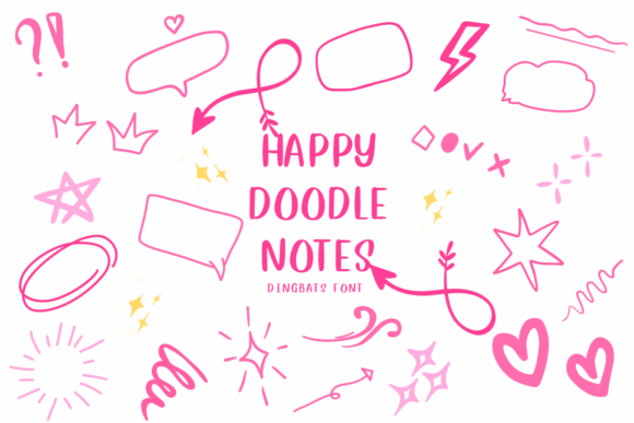 Happy Doodle Notes: The Dingbats Font That Made My Campaign Visuals Click