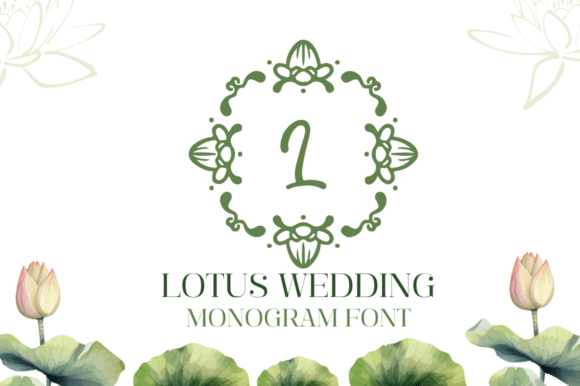 Lotus Wedding Monogram: A Font That Elevates Small Business Branding