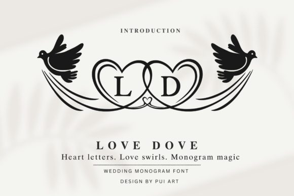 Love Dove Monogram: A Decorative Font for Elegant Branding