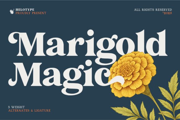 Marigold Magic: A Vintage Serif Font for Digital Design