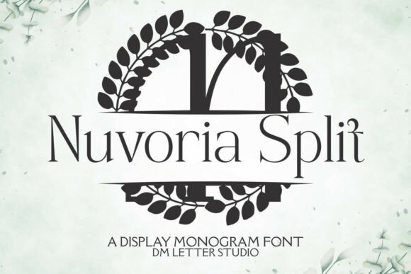 Nuvoria Split Monogram Font for Crafters and Sellers