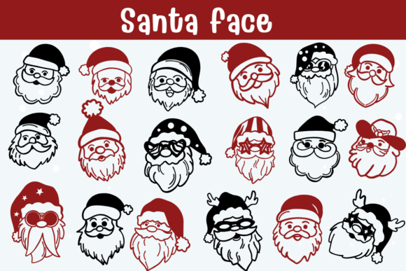 Santa Face Font for Festive Web Design