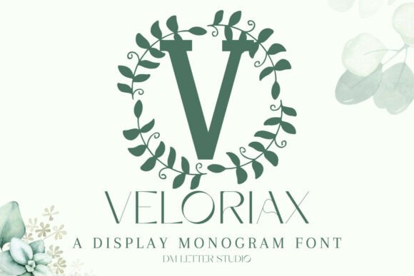 Veloriax Monogram: A Decorative Font That Turns Initials into Boutique Emblems