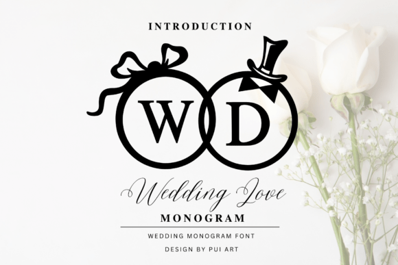 Wedding Love Monogram: A Decorative Font for Handmade Sellers