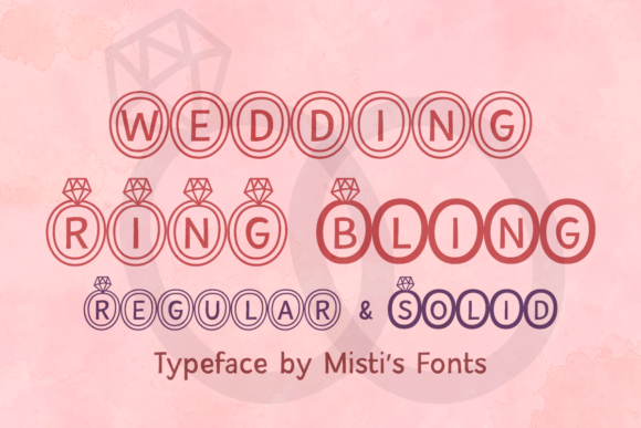 Wedding Ring Bling Typeface for Editorial Design and Publication Branding