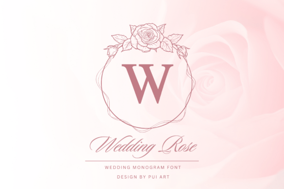 Wedding Rose Monogram: A Graceful Typeface for Romantic Branding